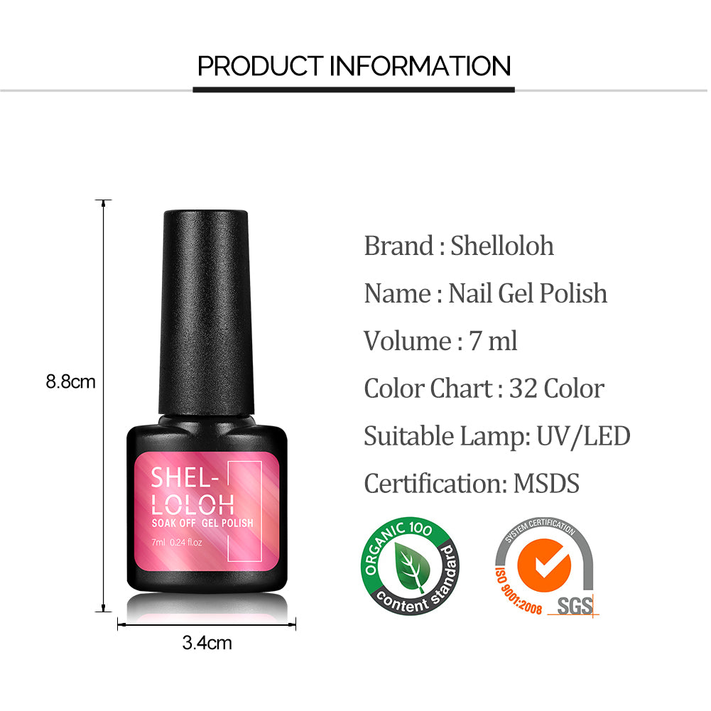 Kit 4 Couleurs Shelloloh Vernis Semi Permanent Base Coat Top Coat Coat Mat  LED/UV Gel Soak Off Couleurs Gel Kit Manucure - Cdiscount Au quotidien