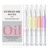 Peacecolor 5PCS Revitalizing Cuticle Oil Set Repaired Cuticles Overnight Cuticle Softener Nail Strengthener Protector for Damaged Skin Thin Nail