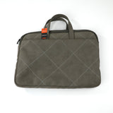 Freesight Vintage Quilted Faux Leather Laptop Briefcase, Slim Business Office Handbag Fits 13-14 Inch Notebook
