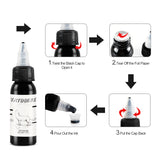 Tatooine Black Tattoo Ink 2PCS 30ML - Long Lasting Tattoo Ink Set for Body Art, Essential for Tattoo Artists and Beginners