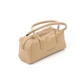 Freesight Minimalist Rectangular Top Handle Handbag, Smooth Faux Leather Small Boston Shoulder Purse for Daily Commute