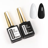 Peacecolor White Black Gel Polish 15ml Set Soak Off Manicure Nail Gel Polish