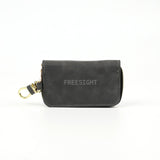 Freesight Portable Soft Faux Leather Key Case, Multi Slot Mini Key Holder Wallet with Hook for Daily Carry