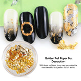 Tatooine Foil Flakes for Decoration, 1PC Golden Metallic Foil for Nail Art - Vibrant Color,  Perfect for DIY Manicures and Crafts, Nail Art Accessorie