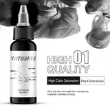 Tatooine Balck Tattoo Ink 3PCS 60ML, Black Tattoo Pigment Set, Long Lasting Tattoo Painting Tattoo Supplies for Body Art