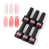 Dreamboat Jelly Gel Nail Polish Set 7ML 6pcs Nude Gel Polish Sheer Transparent Spring Summer Colors Soak Off