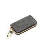 Freesight Portable Soft Faux Leather Key Case, Multi Slot Mini Key Holder Wallet with Hook for Daily Carry