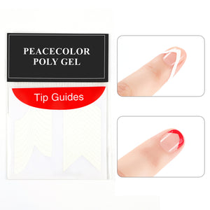 Peacecolor Poly Gel 1PC French Nail Sticker For Nail Art Design Nail Salon