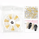 1PC Gold And Silver Studded Disc Decoration For Nail Art Design