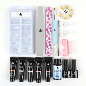 Extension Poly Nail Gel Set 17PCS Suitable For Beginner Nail Tools Included