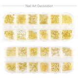 Shelloloh 12 Grid/Set of Rivet Nail Art Rhinestone 3D DIY Nail Art Decoration