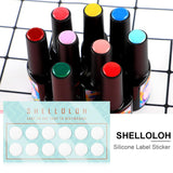 Shelloloh 12Pcs Color Charts Silicone Nail Art Display