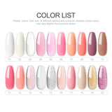 Shelloloh Poly Gel Extension Gel Set 10/12 Colors Easy To Use Long Lasting Professional Set Starter Set Nail Art