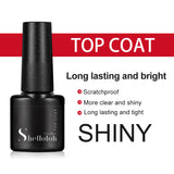 Shelloloh 7ml Nail Gel Polish Top Coat Base Coat Soak Off Gel Varnish Nail Art