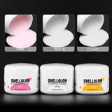 Shelloloh Acrylic Liquid Kit Polymer Powder White Clear Pink Nail Art Decoration Kit False Nail Nail Form Manicure Tools Nail Art