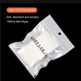 Shelloloh 100pcs Nail Wipe Cotton Cosmetic Manicure Remover Cleaning Tool