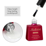 Shelloloh 15ml Primer Base Coat Top Coat Set Glass Bottle
