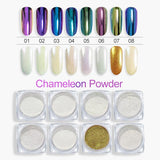 Chameleon Nail Powder Glitter Mirror Chrome Effect Magic Mirror Powder Nail Art Dust