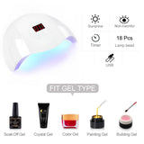 Shelloloh 36W UV LED Nail Lamp Manicure Tool Nail Dryer Machine Intelligent Induction Curing Lamp USB Lamp