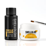 Shelloloh Acrylic Powder Acrylic Liquid Nail Art Tools Manicure Tool Kit False Nail Starter Kit Easy To Use Long Lasting