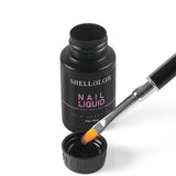 Shelloloh Manicure Tools Kit Nail Slip Solution Nail File Dual End Nail Brush Nail Art Sticker Separator Glass Bottle