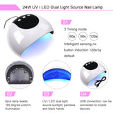 Shelloloh 15ml Poly Gel Nail Gel Polish 7ml Kit 24W UV/LED Lamp Nail Art Kit Manicure