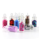 Shelloloh 48 Colors Of Glass Bottle Glitter Decorations