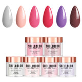 Shelloloh 6Pc Dipping Powder Set Pure Color Fast Setting Easy To Use Long Lasting Starter Professional Suitable