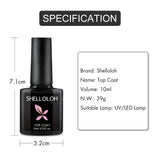 Shelloloh Manicure Tools Kit UV Gel Top Coat Nail Slip Solution Nail Tips Remover Cleanser Pads Cleanser Plus Nail Art Decoration Kit