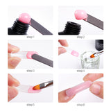 Shelloloh Manicure Tools Kit Nail Slip Solution Nail File Dual End Nail Brush Nail Art Sticker Separator Glass Bottle